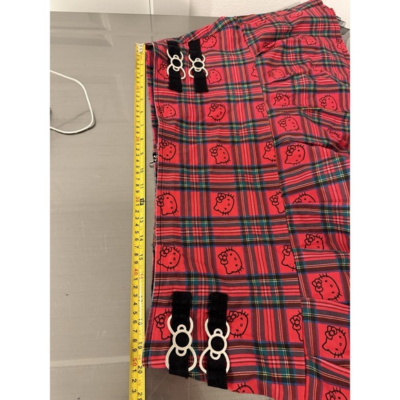 Dolls Kill x Hello Kitty Skirt Red Plaid Women's Plus 3XL - Picture 6 of 12